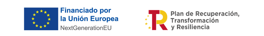 Logotipo de Financiado por la Unión Europea y Logotipo de Plan de Recuperación Transformación y Resiliencia